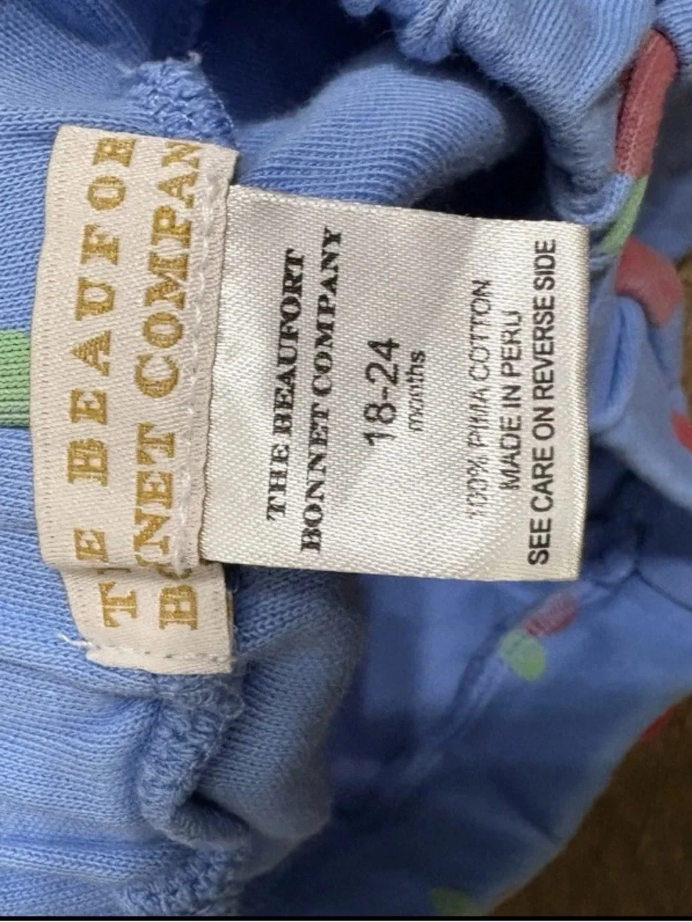 The Beaufort Bonnet Company Baby Girl Apple Shorts Size 18-24m Pima Cotton